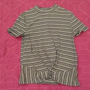 Cinched turtleneck tee